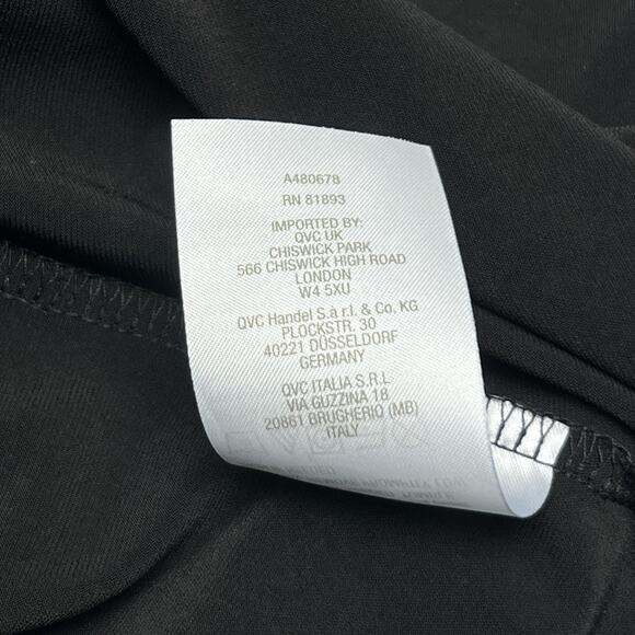 Susan Graver Midi Dress Women's Size PL Black Liquid Knit Sleeveless Tailored - Picture 8 of 10